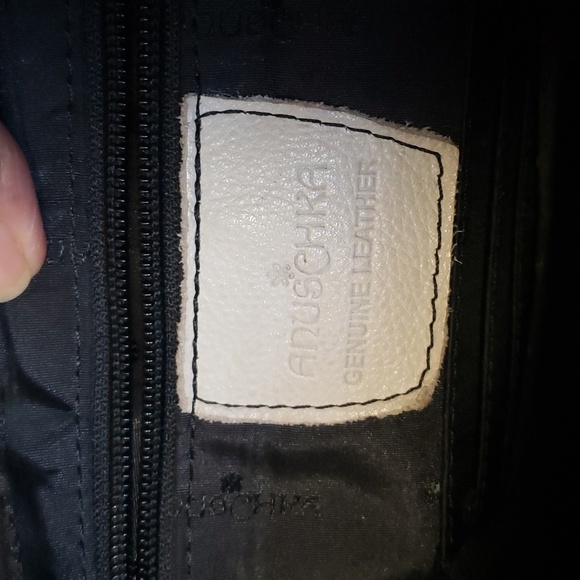 Anuschka Hand Painted Genuin Leather Hobo Shoulder Bag in Paisley Floral Print . - Picture 13 of 16